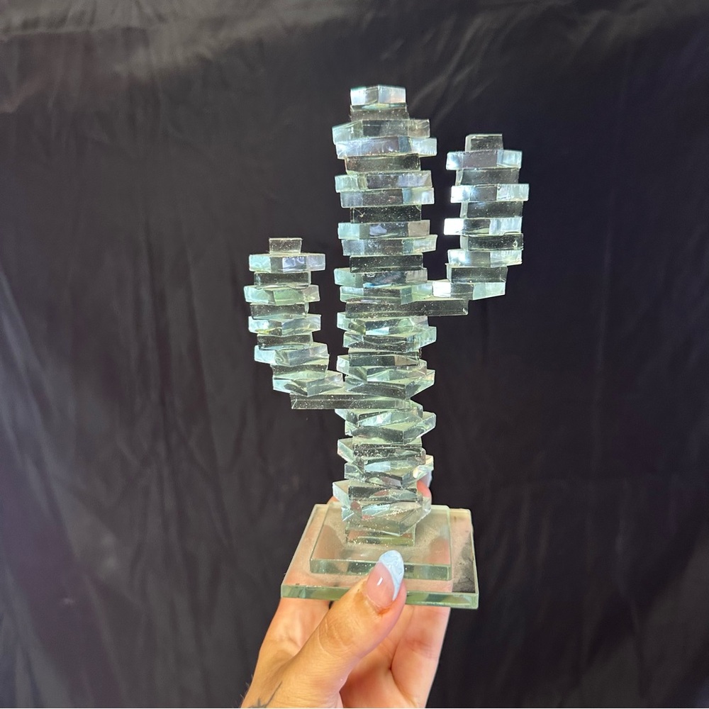 Vtg | Stacked Glass Cactus